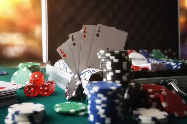 Asia Gaming dealer demonstrating table gameplay